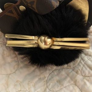 Cat fur pom pom keychain, keychain, Purse Charm